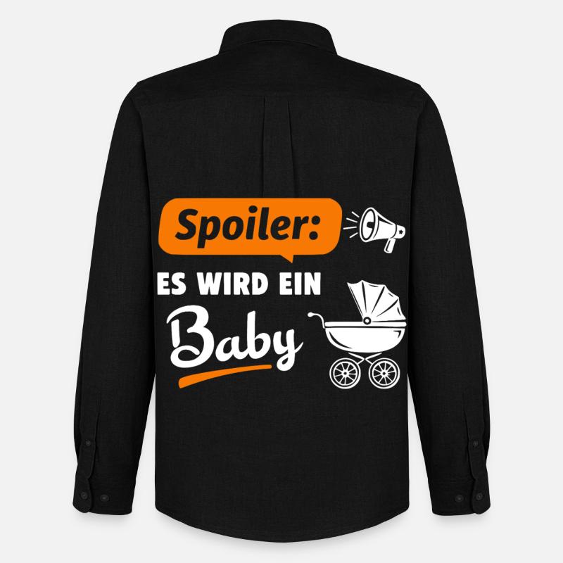 Spoiler: Es wird ein Baby - Männer Oxford Hemd von Stanley/Stella - Schwarz