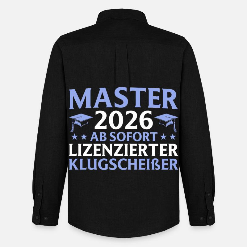 Studium geschafft 2026 Master Abschluss Geschenk - Männer Oxford Hemd von Stanley/Stella - Schwarz
