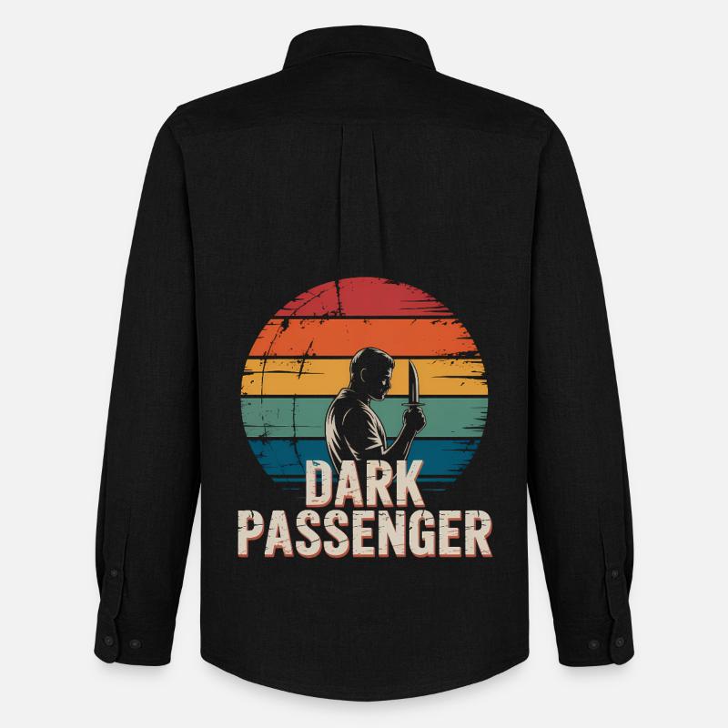 Dark Passenger - Killer Blood Design - Männer Oxford Hemd von Stanley/Stella - Schwarz