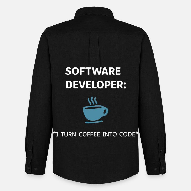 Software Developer - Coffee Edition - Men's Oxford Shirt by Stanley/Stella - black
