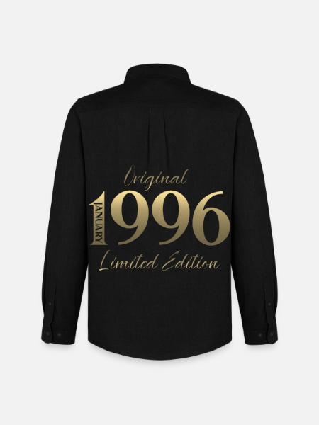 30th Birthday Original January 1996 - Men's Oxford Shirt by Stanley/Stella - black