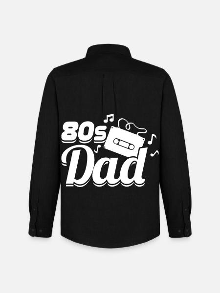 80er Papa - Männer Oxford Hemd von Stanley/Stella - Schwarz