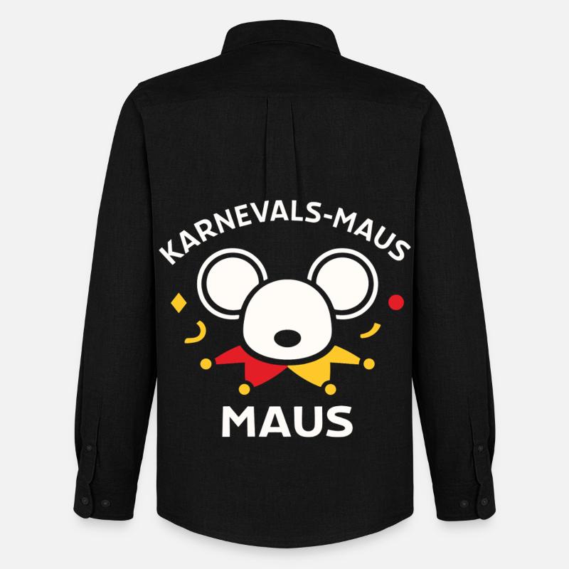 Karnevalsmaus Süßes Faschings-Motiv Geschenk - Männer Oxford Hemd von Stanley/Stella - Schwarz