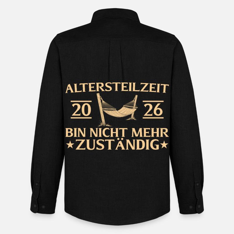 Altersteilzeit 2026 Abschiedsgeschenk Frührente - Männer Oxford Hemd von Stanley/Stella - Schwarz