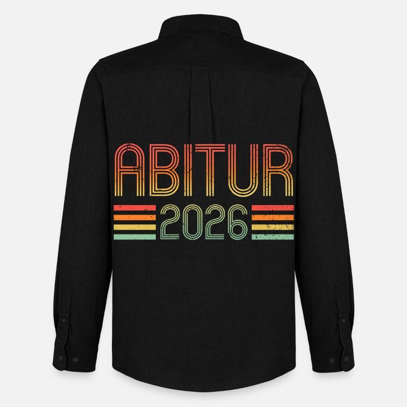Abi 2026 - Abitur - Geschenk - Männer Oxford Hemd von Stanley/Stella - Schwarz