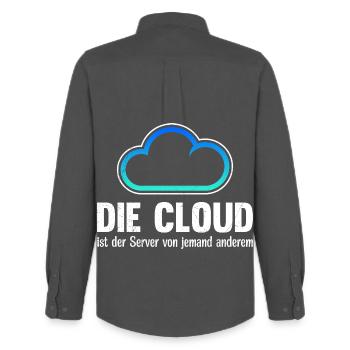 Coder THE CLOUD IS SOMEONE ELSE'S SERVER - Men's Oxford Shirt by Stanley/Stella - anthracite - Back - AI Model Male 185 dark (185cm)