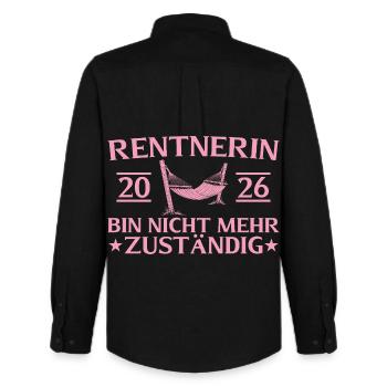Pensioner 2026 Retirement Farewell Colleague - Men's Oxford Shirt by Stanley/Stella - black - Back - AI Model Male 185 dark (185cm)