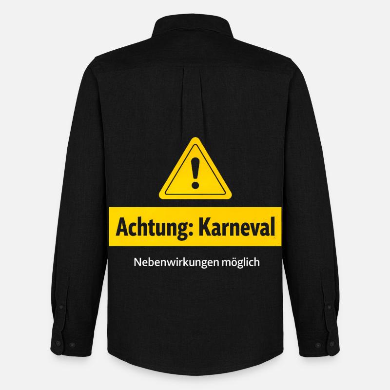 Achtung Karneval Nebenwirkungen Möglich - Männer Oxford Hemd von Stanley/Stella - Schwarz