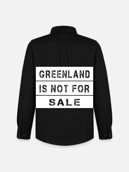 Le Groenland n’est pas à vendre - Chemise Oxford homme Stanley/Stella - noir