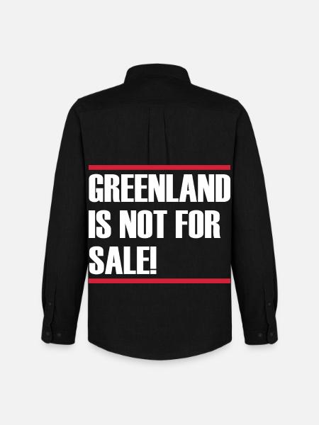 Greenland Is Not For Sale - Men's Oxford Shirt by Stanley/Stella - black