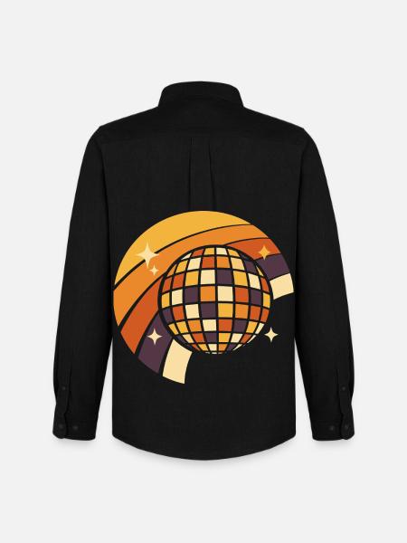 Disco Ball Retro Party 80s Gift - Men's Oxford Shirt by Stanley/Stella - black