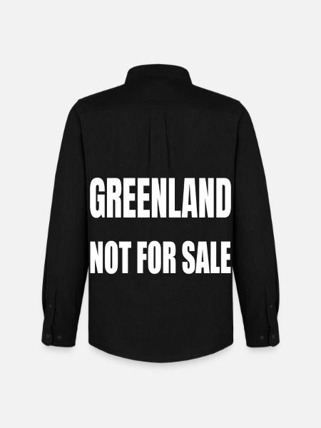 Groenland niet te koop - Stanley/Stella Oxford Heren overhemd - zwart