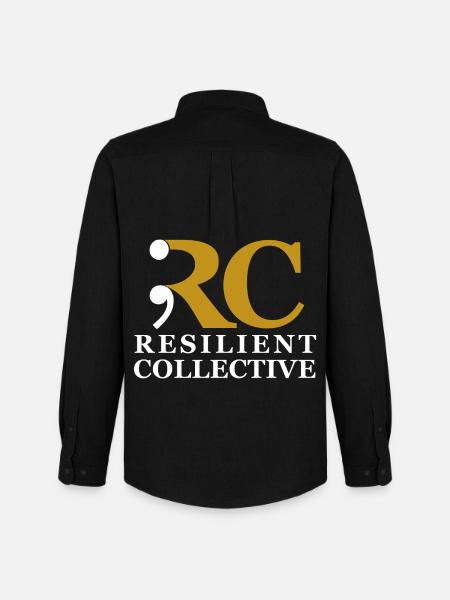 Resilient Collective emblem - Men's Oxford Shirt by Stanley/Stella - black