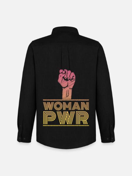 Women's Rights Woman Power - Men's Oxford Shirt by Stanley/Stella - black