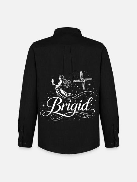 Imbolc Brigid & Flame - Symbol & Cross - Men's Oxford Shirt by Stanley/Stella - black