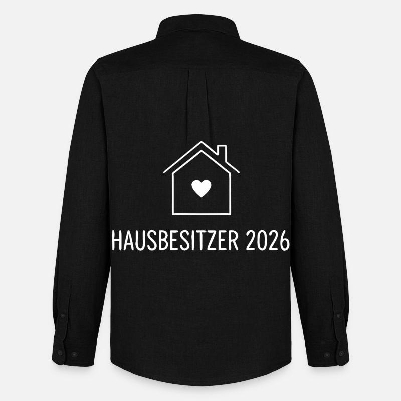 Hausbesitzer 2026 – Eigenheim - Männer Oxford Hemd von Stanley/Stella - Schwarz