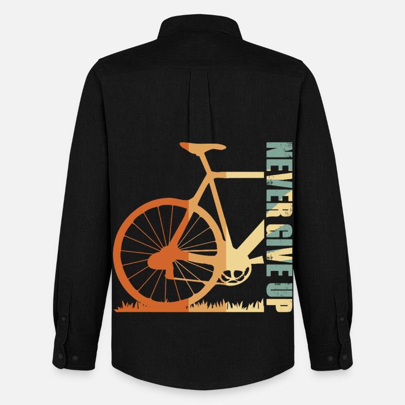 Fahrrad-Silhouette Gradient-Design - Männer Oxford Hemd von Stanley/Stella - Schwarz