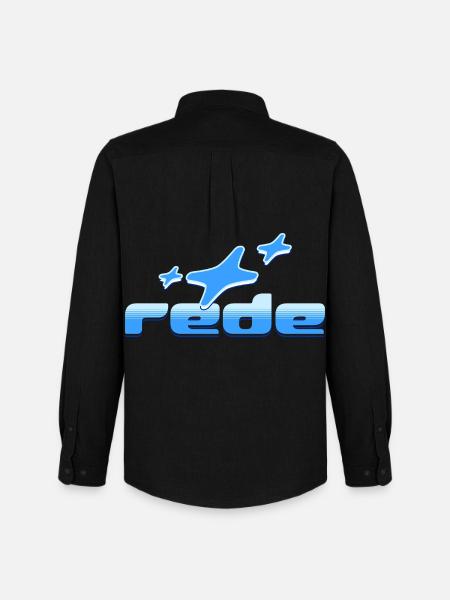Frieden im Himmel: Flugzeug-Design - Männer Oxford Hemd von Stanley/Stella - Schwarz