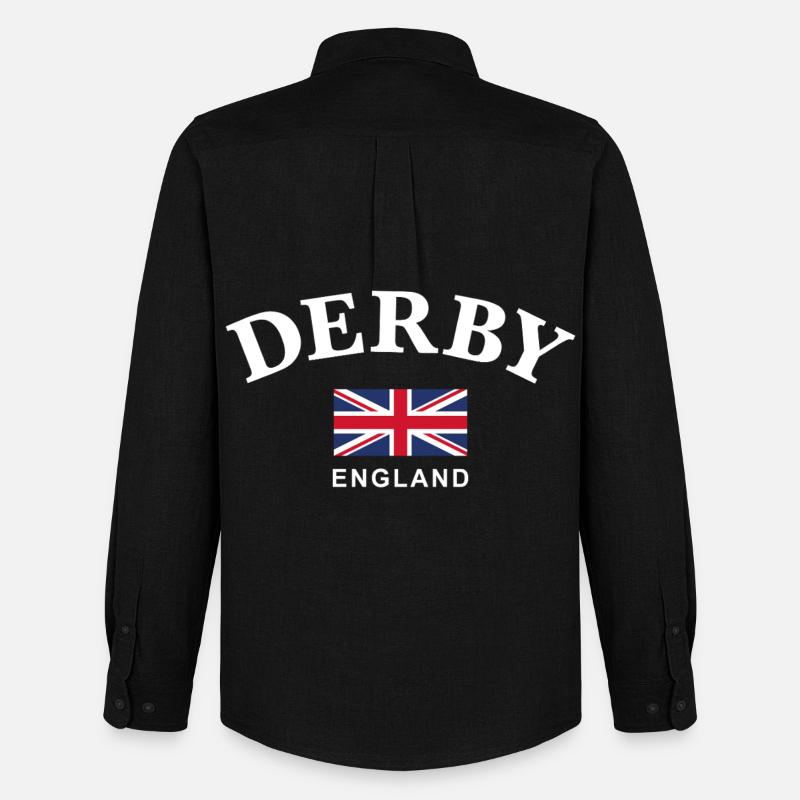 Derby, England - Männer Oxford Hemd von Stanley/Stella - Schwarz
