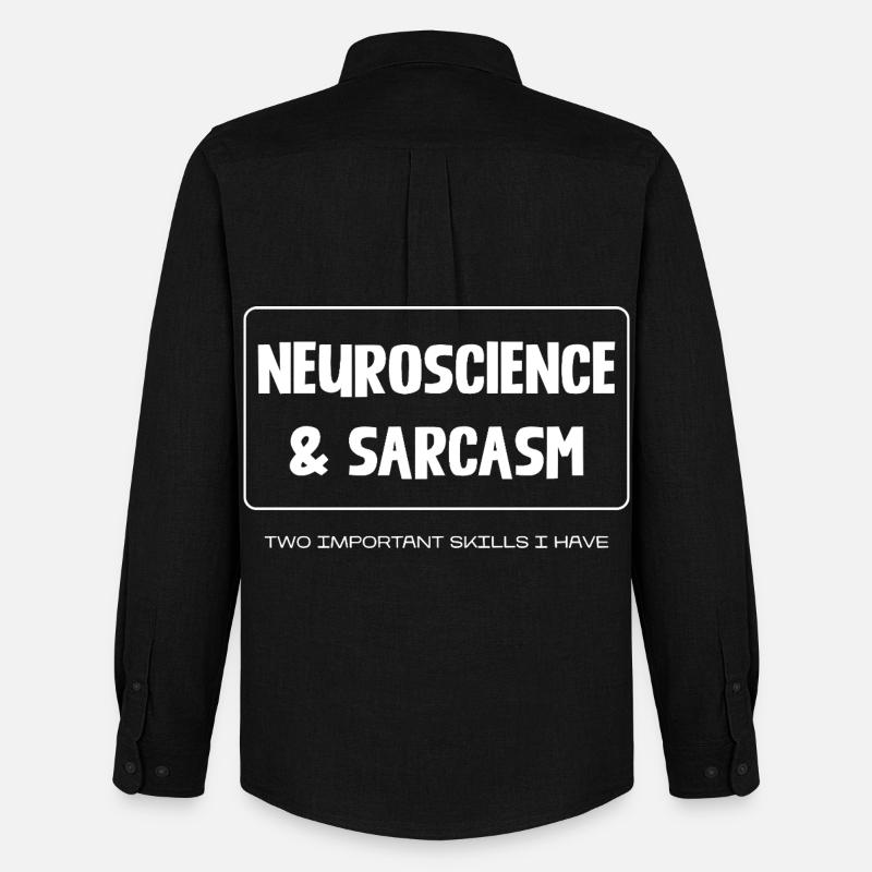 Neuroscience & Sarcasm - Männer Oxford Hemd von Stanley/Stella - Schwarz
