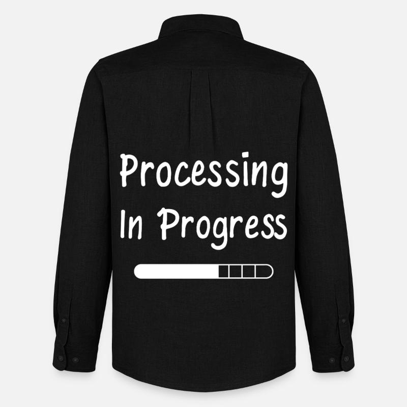 Processing In Progress Ladebalken Statement - Männer Oxford Hemd von Stanley/Stella - Schwarz