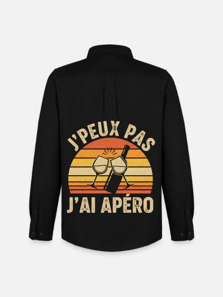 J'peux pas j'ai apéro - Chemise Oxford homme Stanley/Stella - noir