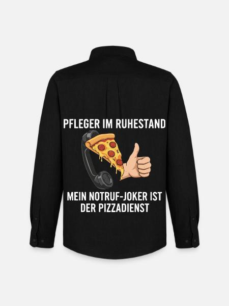 Rentner Notruf Pizzadienst - Männer Oxford Hemd von Stanley/Stella - Schwarz