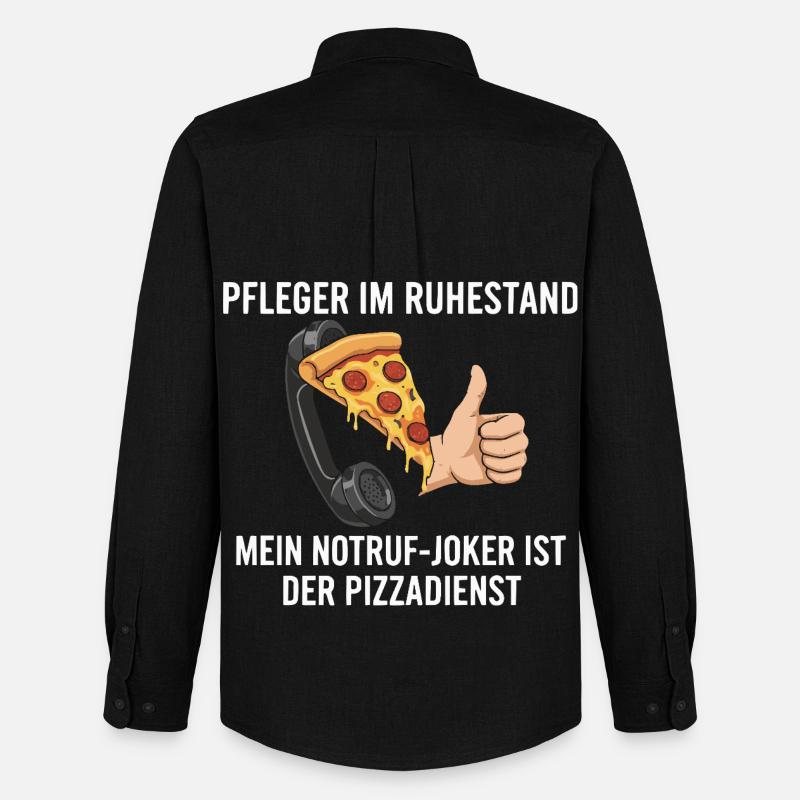 Rentner Notruf Pizzadienst - Männer Oxford Hemd von Stanley/Stella - Schwarz