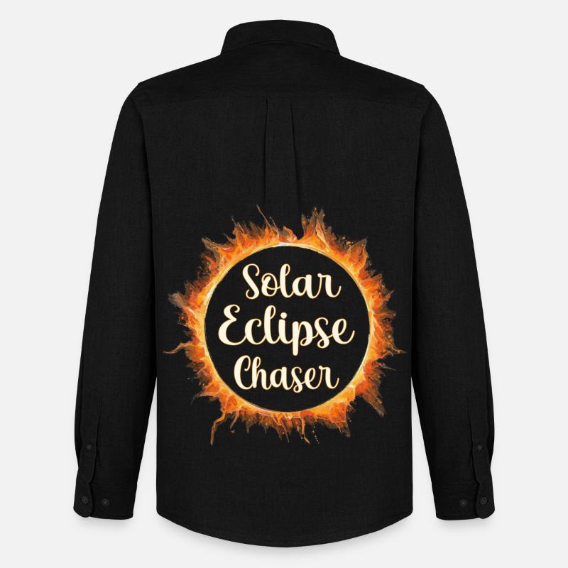 Solar eclipse chaser - Männer Oxford Hemd von Stanley/Stella - Schwarz