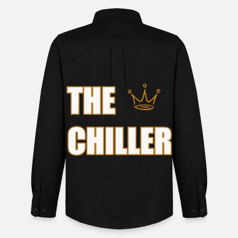 THE CHILLER – Cool & Minimal Statement Design - Männer Oxford Hemd von Stanley/Stella - Schwarz
