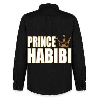 Prince Habibi – Royal Arabic Love Statement Design - Männer Oxford Hemd von Stanley/Stella - Schwarz - Hinten - AI Model Male 185 dark (185cm)