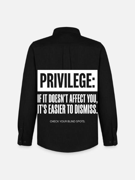 Privilege Quote Check Your Blind Spots - Men's Oxford Shirt by Stanley/Stella - black