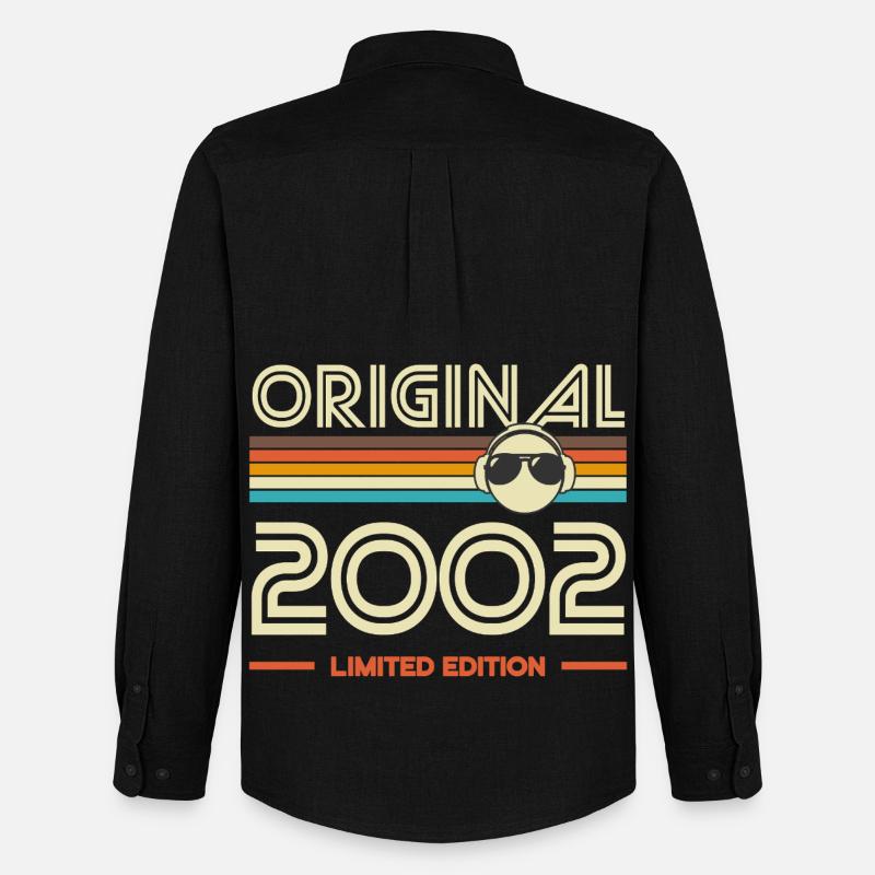 Originale limitierte Edition von 2002 - Männer Oxford Hemd von Stanley/Stella - Schwarz