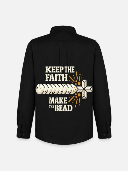 Keep The Faith Make The Bead - Men's Oxford Shirt by Stanley/Stella - black