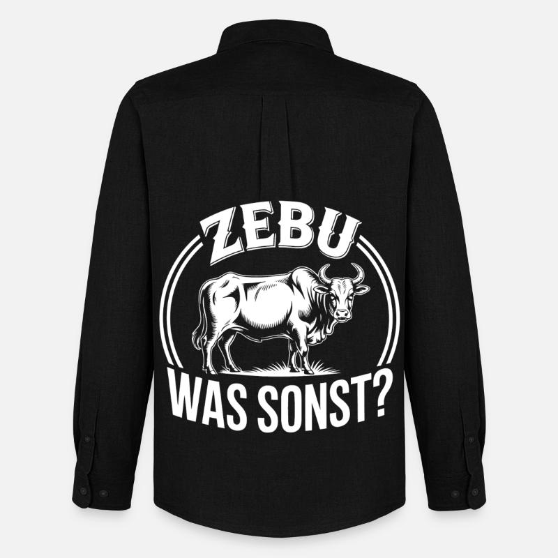 Zebu What else? Graphics - Men's Oxford Shirt by Stanley/Stella - black