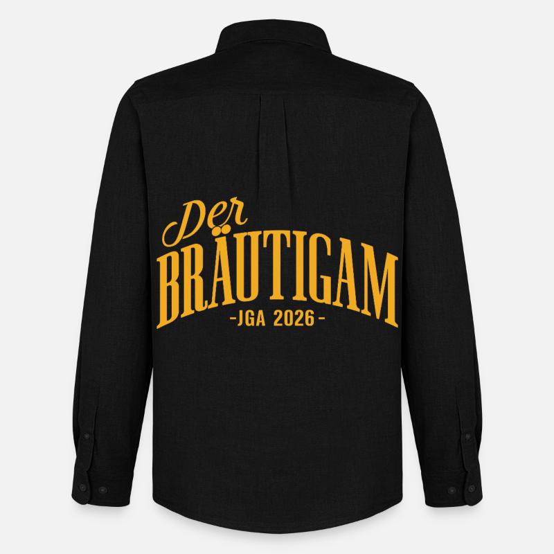 Bräutigam JGA 2026 Junggesellenabschied - Männer Oxford Hemd von Stanley/Stella - Schwarz