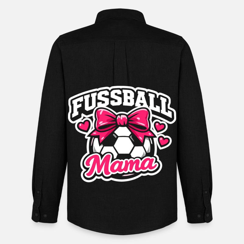 Fußball Mama Stolze Mutter Geschenk - Männer Oxford Hemd von Stanley/Stella - Schwarz