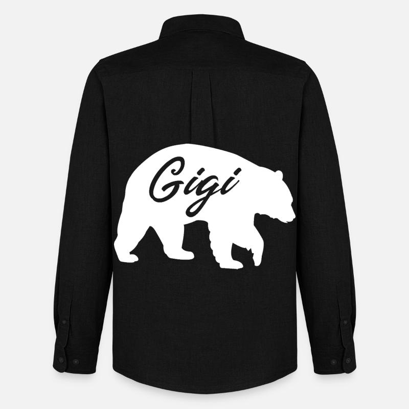 Gigi Bear süßes Oma-Geschenkhemd - Männer Oxford Hemd von Stanley/Stella - Schwarz