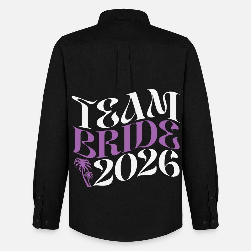 Team Bride Junggesellinnenabschied 2026 - Männer Oxford Hemd von Stanley/Stella - Schwarz