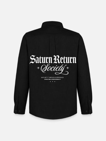 Société du Retour de Saturne - Chemise Oxford homme Stanley/Stella - noir