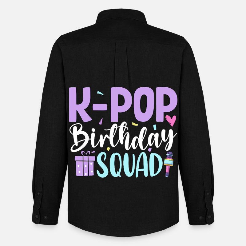 K Pop Birthday Squad - Männer Oxford Hemd von Stanley/Stella - Schwarz