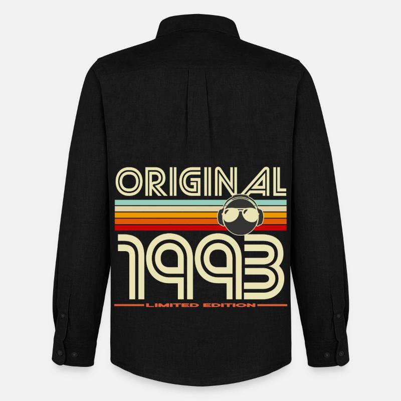 Originale Retro-Edition von 1993 - Männer Oxford Hemd von Stanley/Stella - Schwarz
