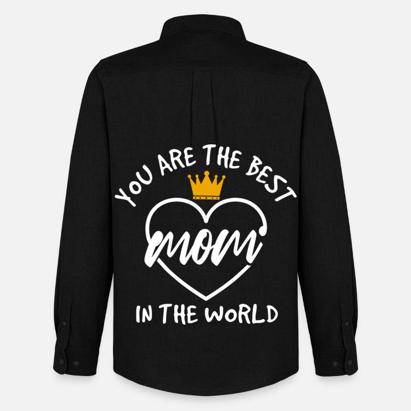 Beste Mama der Welt Geschenkhemd - Männer Oxford Hemd von Stanley/Stella - Schwarz