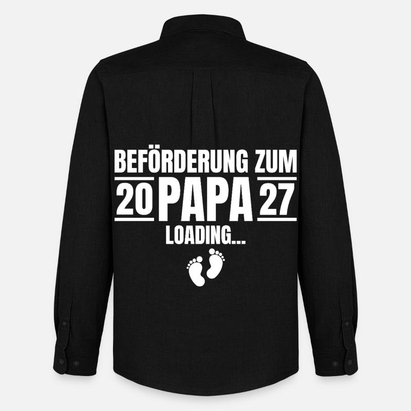Beförderung zum Papa 2027 Loading - Männer Oxford Hemd von Stanley/Stella - Schwarz