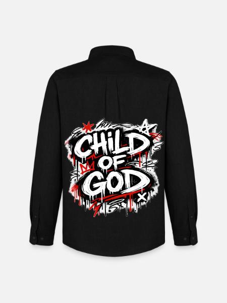 Child of God Graffiti Lettering - Men's Oxford Shirt by Stanley/Stella - black