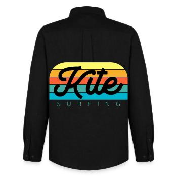 Kitesurfer Kiteboard Kitesurfen Kitesurf - Männer Oxford Hemd von Stanley/Stella - Schwarz - Hinten - AI Model Male 185 dark (185cm)