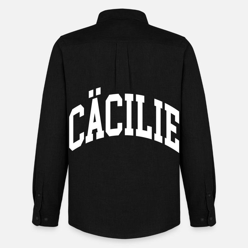 Cäcilie - Männer Oxford Hemd von Stanley/Stella - Schwarz