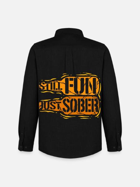 Antialcoholic Abstinent Still Fun Just Sober - Men's Oxford Shirt by Stanley/Stella - black