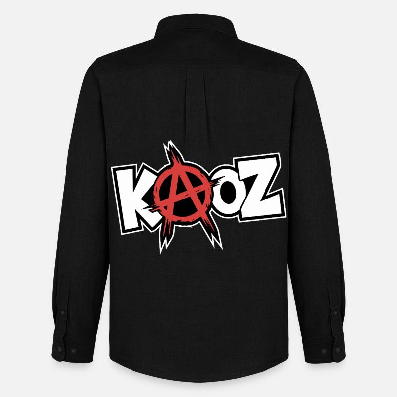 Kool KAOZ Anarchy Graffiti - Men's Oxford Shirt by Stanley/Stella - black