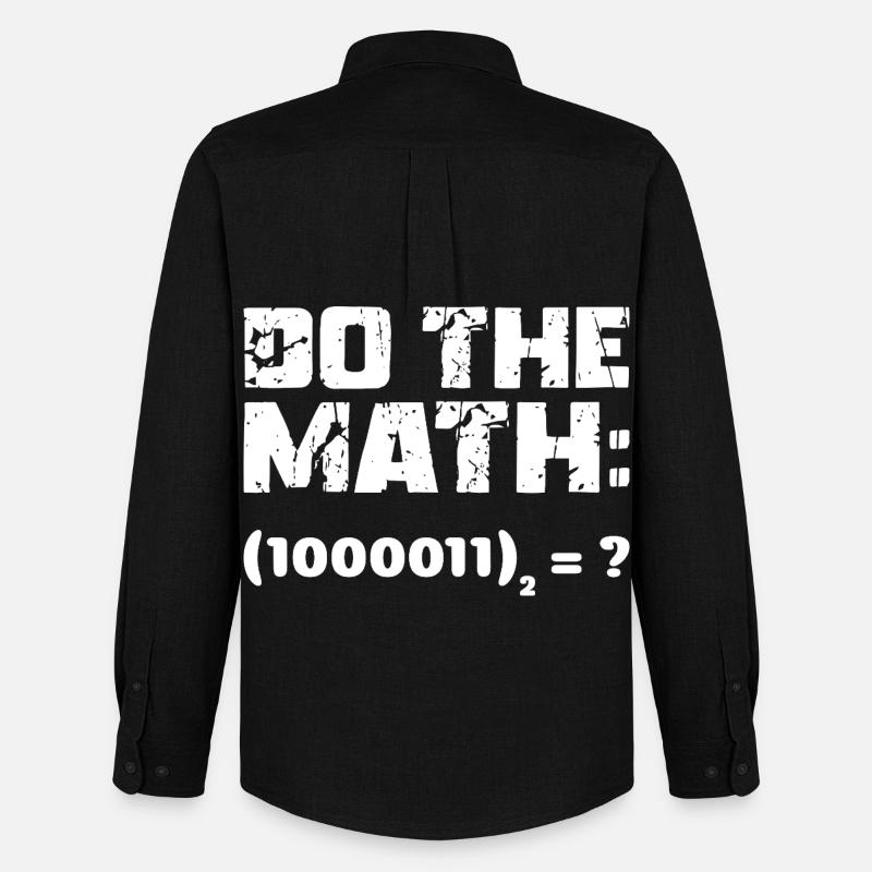 Do The Math Binary System - Men's Oxford Shirt by Stanley/Stella - black